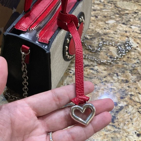 Brighton Multicolor Heart Petite Crossbody Bag with Chain Strap - Picture 10 of 15